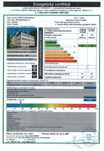 Energeticky certifikát budovy